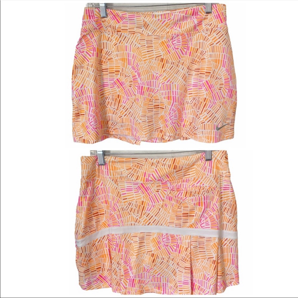 Nike Orange Pink Golf Tennis Skirt Skort Sz M